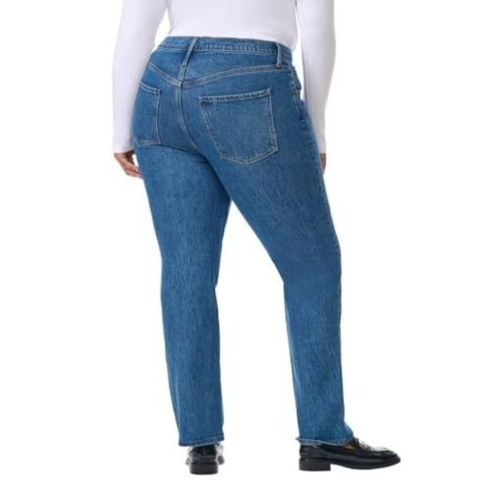 Kirkland Signature Women 12 High Rise Straight Leg Jeans Denim Pants Inseam 28"